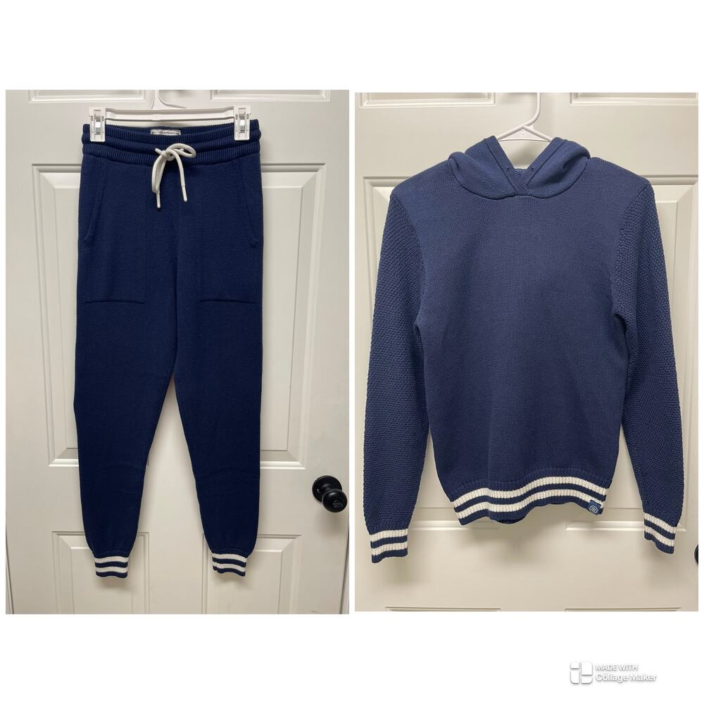 Long Wharf Women's Westerly SeaWell Hoodie and Jogger SET navy blue size XS